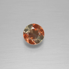 0.45 ct Orange Andalusite Gemstone, Andalusite Gem in Round Facet Shape for Sale.