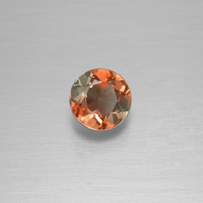 0.45 ct Orange Andalusite Stone, Natural Andalusite in Round Facet Shape for Sale
