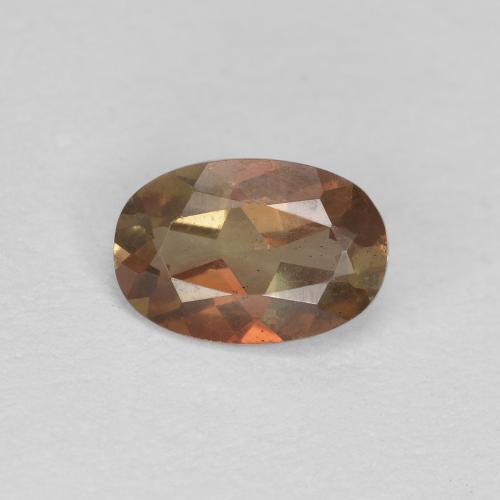 0.45ct Oval Facet Multicolor Andalusite from Brazil, Dimension 6.2 x 4.2mm, VS Clarity, Natural untreated gemstone, 1pc Andalusite in Multicolor Color, Mohs Hardness of 7.5 suitable for daily wear jewelry, Photo A