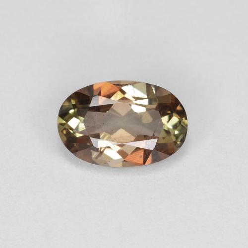 5.9 x 4mm Oval Facet Multicolor Andalusite from Brazil, Weight of 0.44ct, Natural untreated Gemstone in VS-SI Clarity, 1pc Andalusite - Color: Multicolor, Mohs Hardness of 7.5 suitable for daily wear jewelry, Photo A