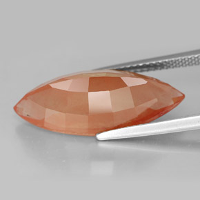 Andesine Labradorite Gemstone in 22.3 x 9.3 mm Size for Sale, Andesine Labradorite Stone in Honey Orange Color