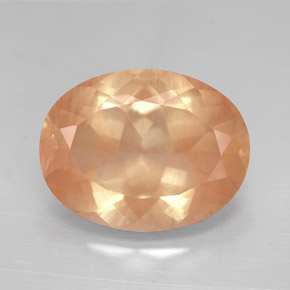7.92 ct Orange Andesine Labradorite Gemstone, Andesine Labradorite Gem in Oval Facet Shape for Sale.