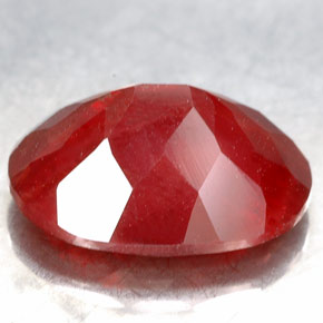 Andesine Labradorite Gemstone in 12.5 x 9 mm Size for Sale, Andesine Labradorite Stone in Red Color