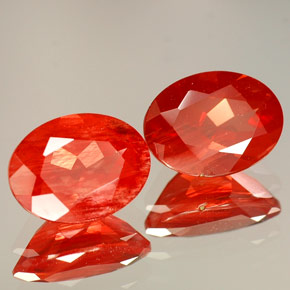 2.02 ct Red Andesine Labradorite Stone, Natural Andesine Labradorite in Oval Facet Shape for Sale