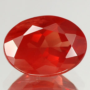 0.93 ct Red Andesine Labradorite Gemstone, Andesine Labradorite Gem in Oval Facet Shape for Sale.