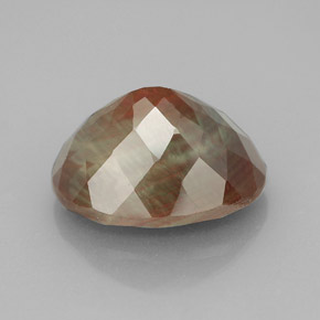Andesine Labradorite Gemstone in 13.3 x 10.2 mm Size for Sale, Andesine Labradorite Stone in Green Red Color