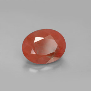 2.97 ct Red Andesine Labradorite Stone, Natural Andesine Labradorite in Oval Facet Shape for Sale