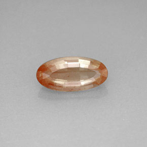 1.21 ct Red Andesine Labradorite Gemstone, Andesine Labradorite Gem in Oval Facet Shape for Sale.