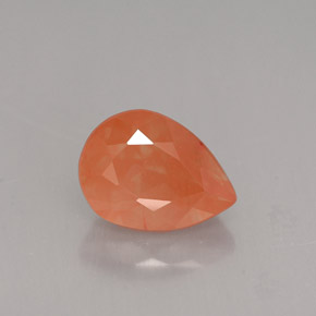 1.98 ct Orange Andesine Labradorite Gemstone, Andesine Labradorite Gem in Pear Facet Shape for Sale.