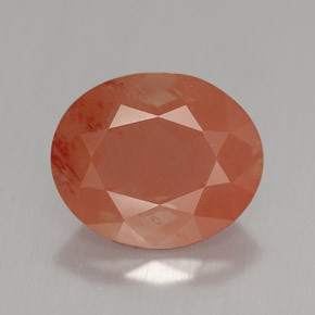 3.16 ct Orange Andesine Labradorite Gemstone, Andesine Labradorite Gem in Oval Facet Shape for Sale.