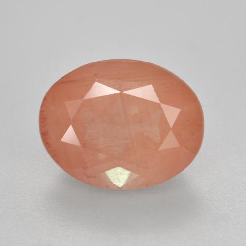 Pourpre rougeâtre léger Andésine Labradorite gemme - 3.2ct Ovale facette (ID: 256123)