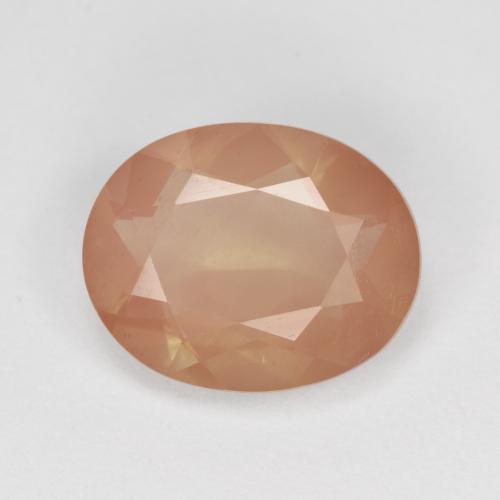 2.39 ct Orange Andesine Labradorite Gemstone, Andesine Labradorite Gem in Oval Facet Shape for Sale.