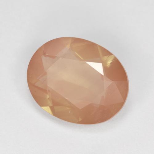 2.39 ct Orange Andesine Labradorite Stone, Natural Andesine Labradorite in Oval Facet Shape for Sale