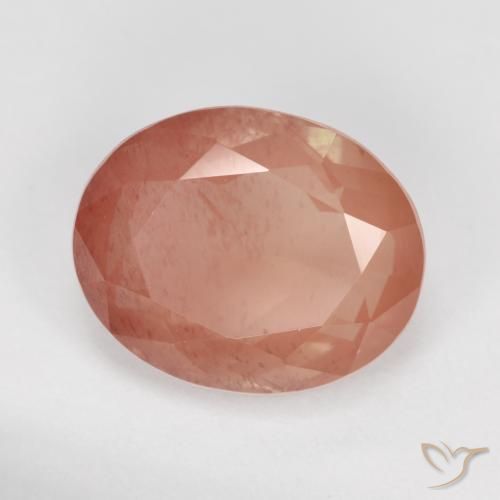 3.59ct Natural Medium Red Andesine Labradorite, Oval, Transparent
