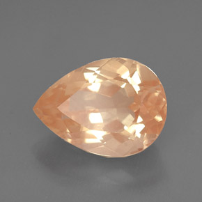 2.68 ct Orange Andesine Labradorite Stone, Natural Andesine Labradorite in Pear Facet Shape for Sale