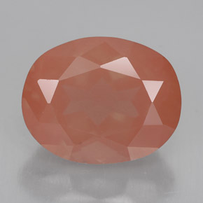3.10 ct Orange Andesine Labradorite Gemstone, Andesine Labradorite Gem in Oval Facet Shape for Sale.
