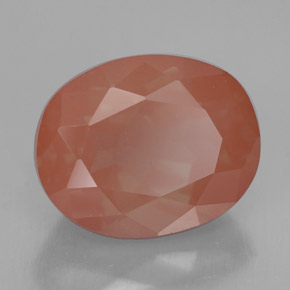 3.10 ct Orange Andesine Labradorite Stone, Natural Andesine Labradorite in Oval Facet Shape for Sale