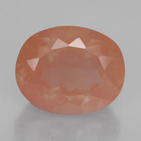 3.76 ct Orange Andesine Labradorite Gemstone, Andesine Labradorite Gem in Oval Facet Shape for Sale.