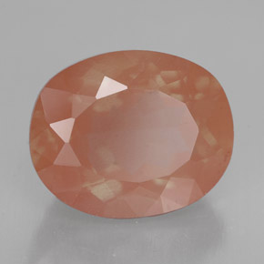 3.76 ct Orange Andesine Labradorite Stone, Natural Andesine Labradorite in Oval Facet Shape for Sale
