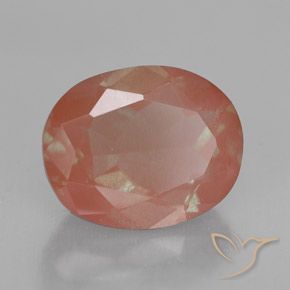 2.48 ct Pink Andesine Labradorite Stone, Natural Andesine Labradorite in Oval Facet Shape for Sale