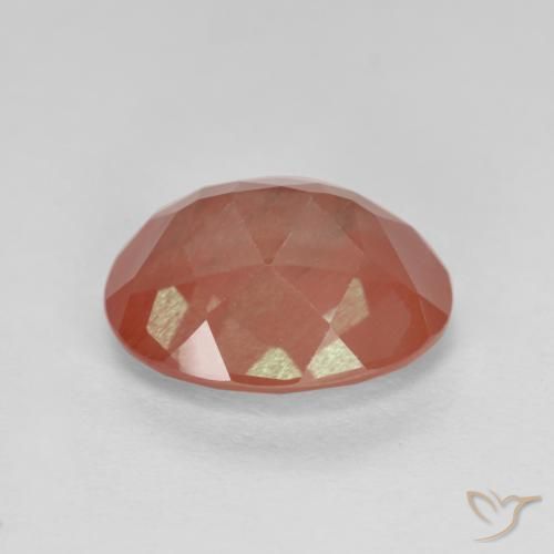 Andesine Labradorite Gemstone in 10 x 8 mm (calibrated) Size for Sale, Andesine Labradorite Stone in Blush Red Color