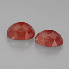 Andesine Labradorite Gemstone in 8.3 x 6.3 mm Size for Sale, Andesine Labradorite Stone in Honey Red Color