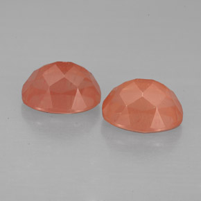 Andesine Labradorite Gemstone in 8 x 6 mm (calibrated) Size for Sale, Andesine Labradorite Stone in Honey Red Color