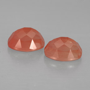 Andesine Labradorite Gemstone in 8 x 6 mm (calibrated) Size for Sale, Andesine Labradorite Stone in Honey Red Color