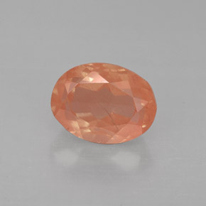 1.49 ct Red Andesine Labradorite Gemstone, Andesine Labradorite Gem in Oval Facet Shape for Sale.