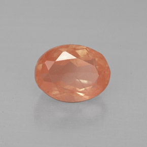 1.49 ct Red Andesine Labradorite Stone, Natural Andesine Labradorite in Oval Facet Shape for Sale