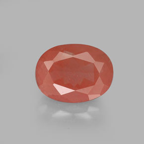 1.40 ct Red Andesine Labradorite Gemstone, Andesine Labradorite Gem in Oval Facet Shape for Sale.