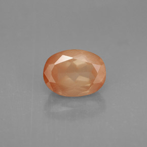1.61 ct Red Andesine Labradorite Gemstone, Andesine Labradorite Gem in Oval Facet Shape for Sale.