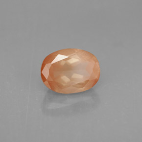 1.61 ct Red Andesine Labradorite Stone, Natural Andesine Labradorite in Oval Facet Shape for Sale