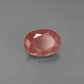 0.85 ct Red Andesine Labradorite Stone, Natural Andesine Labradorite in Oval Facet Shape for Sale