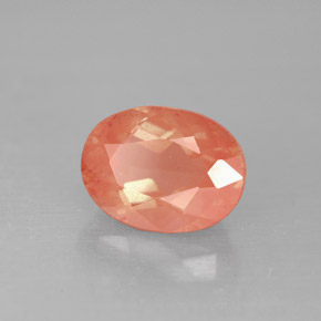 1.96 ct Red Andesine Labradorite Stone, Natural Andesine Labradorite in Oval Facet Shape for Sale