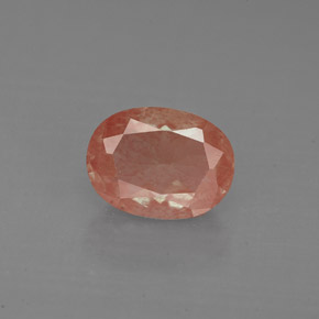 1.18 ct Red Andesine Labradorite Gemstone, Andesine Labradorite Gem in Oval Facet Shape for Sale.