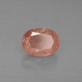 1.18 ct Red Andesine Labradorite Stone, Natural Andesine Labradorite in Oval Facet Shape for Sale