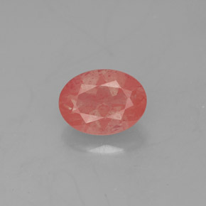 1.13 ct Red Andesine Labradorite Gemstone, Andesine Labradorite Gem in Oval Facet Shape for Sale.