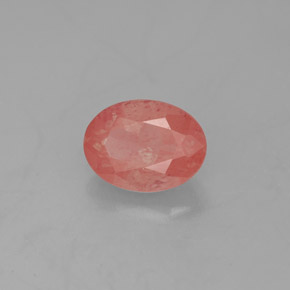 1.13 ct Red Andesine Labradorite Stone, Natural Andesine Labradorite in Oval Facet Shape for Sale
