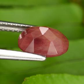 Andesine Labradorite Gemstone in 8.4 x 6.2 mm Size for Sale, Andesine Labradorite Stone in Blood Red Color
