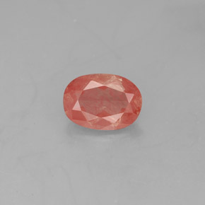 0.79 ct Red Andesine Labradorite Gemstone, Andesine Labradorite Gem in Oval Facet Shape for Sale.
