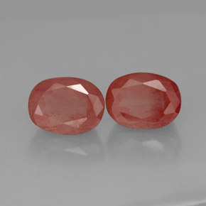 3.00 ct Red Andesine Labradorite Stone, Natural Andesine Labradorite in Oval Facet Shape for Sale