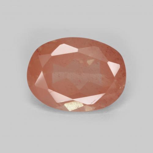 1.6ct Oval Facet Honey Red Andesine Labradorite Gem for sale 1.6ct Oval Facet Honey Red Andesine Labradorite Gem (ID: 302648)