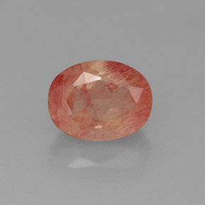 2.1ct Oval Facet Honey Red Andesine Labradorite Gem for sale 2.1ct Oval Facet Honey Red Andesine Labradorite Gem (ID: 302651)