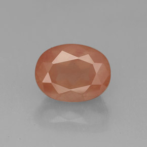 2.05 ct Red Andesine Labradorite Gemstone, Andesine Labradorite Gem in Oval Facet Shape for Sale.
