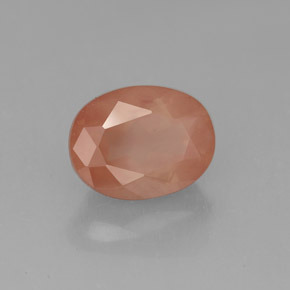 2.05 ct Red Andesine Labradorite Stone, Natural Andesine Labradorite in Oval Facet Shape for Sale