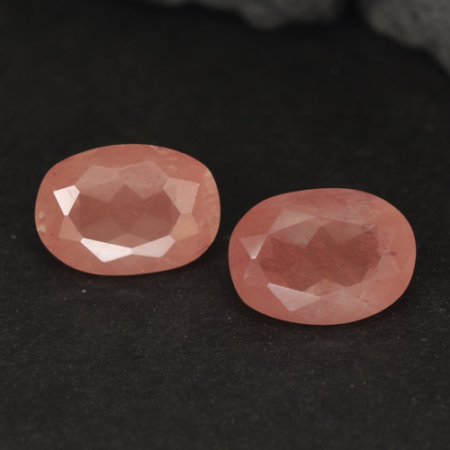 Pale Reddish Orange Андезин-Лабрадорит Камень - 1ct Фасетный Овал (ID: 302657)