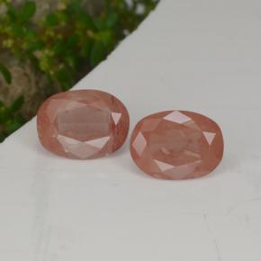 2.77 ctw Red Andesine Labradorite Gemstones, Andesine Labradorite Gems in Oval Facet Shape for Sale.