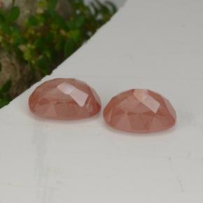 Andesine Labradorite Gemstones in 8 x 6 mm (calibrated) Size for Sale, Andesine Labradorite Stones in Honey Red Color
