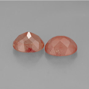 Andesine Labradorite Gemstone in 8 x 6 mm (calibrated) Size for Sale, Andesine Labradorite Stone in Honey Red Color